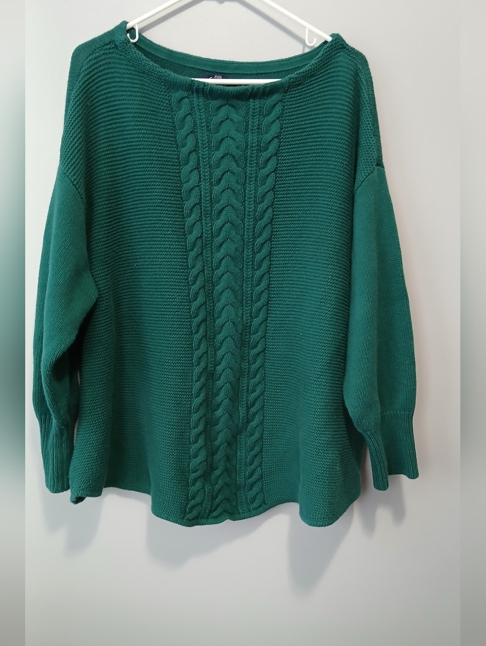 Chaps Fisherman Cableknit Sweater Womens 3XL Fall Cozy